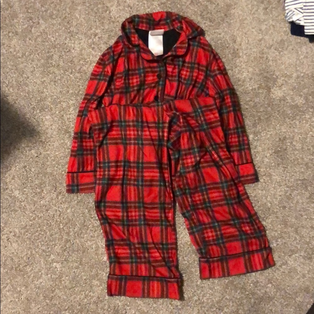 Flannel button down pajamas